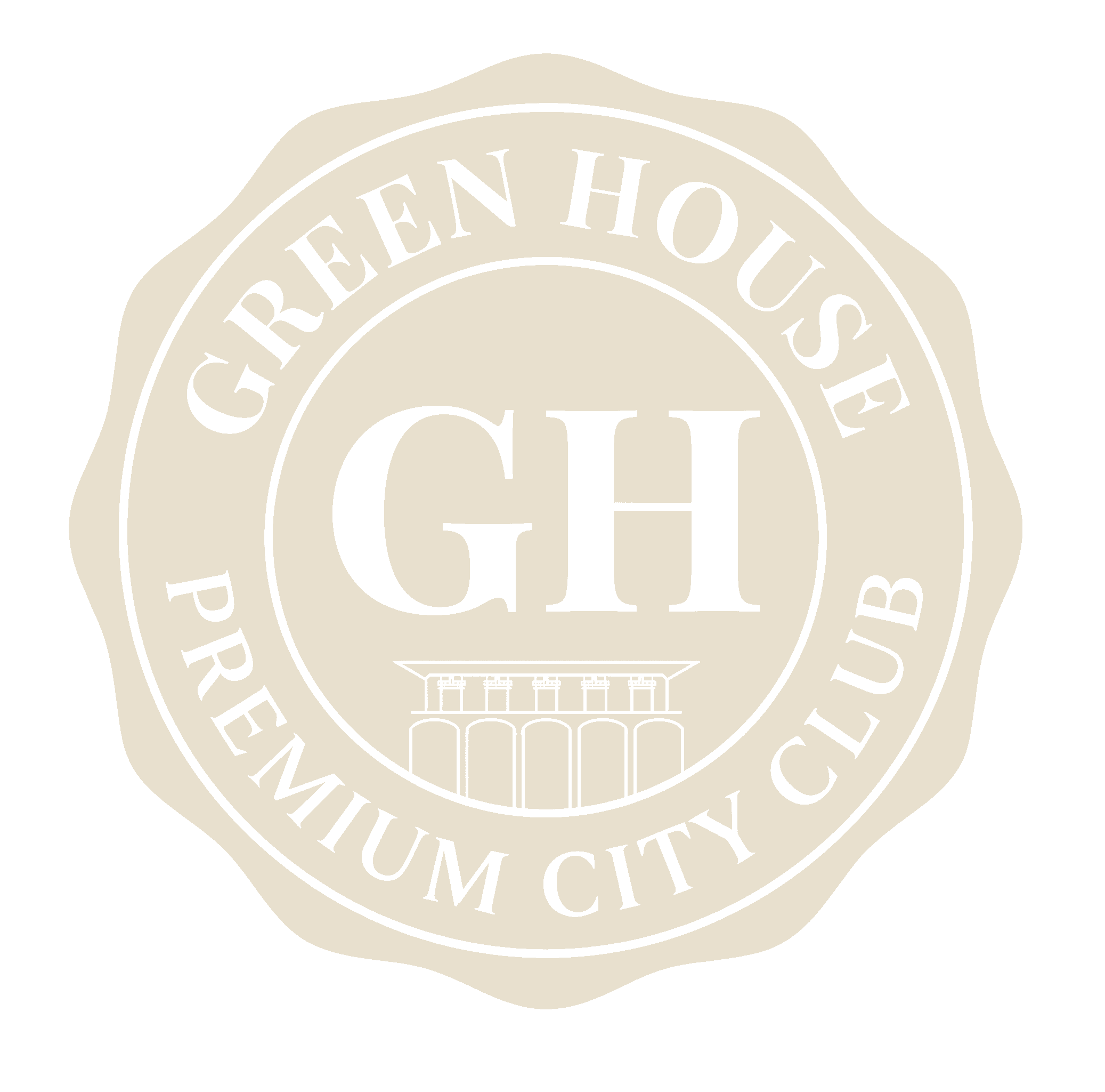 Green House Premium City Club logo — cream on dark